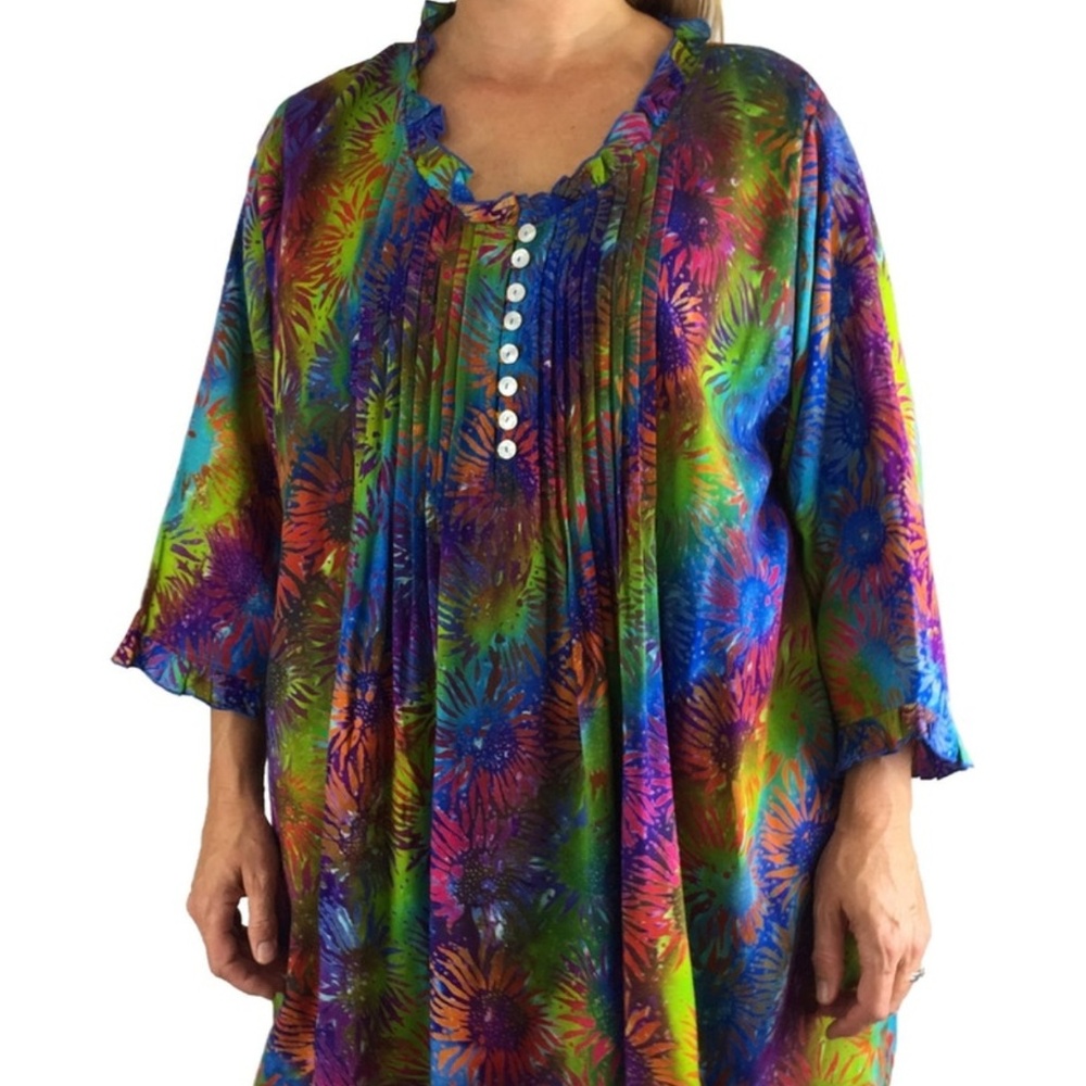 WeBeBop Autumn Lights Monica Pleated Blouse
